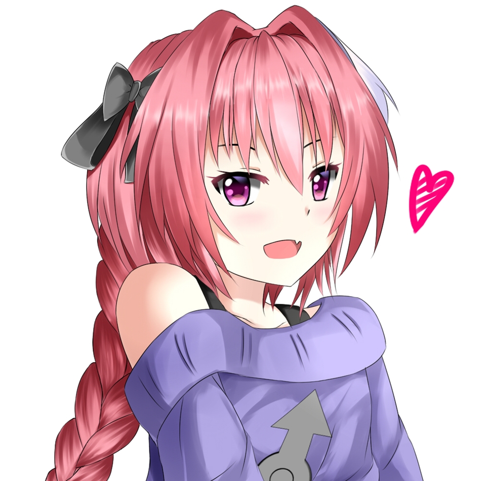 1boy, astolfo_(fate), bangs, bare_shoulders, black_bow, blush, bow, ceijin