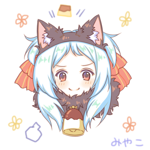 1girl, animal_ear_fluff, animal_ears, bangs, bell, black_hairband, blue_hair, blush