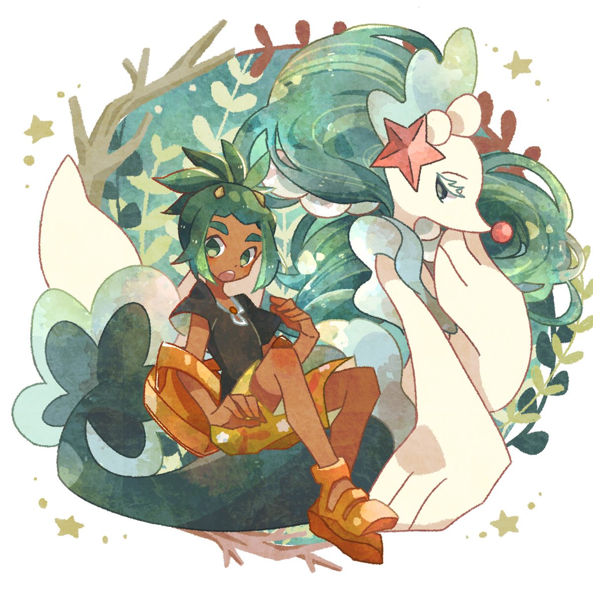 bangs_pinned_back, blue_eyes, blue_hair, creatures_(company), dark_skin, dark_skinned_male, game_freak, gen_7_pokemon
