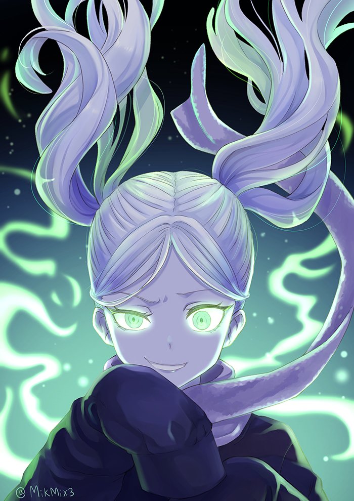 blonde_hair, crooked_smile, glowing, glowing_eyes, green_eyes, hilda, long_sleeves, marra, mikmix, netflix, scarf, twintail_marra, twintails