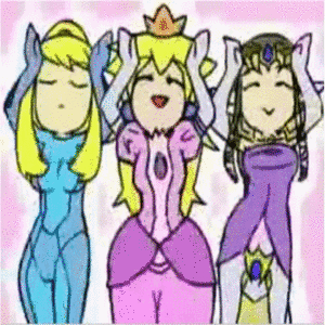 3girls, adult, animated, animated_gif, artist_request, blonde_hair, blue_bodysuit, bodysuit