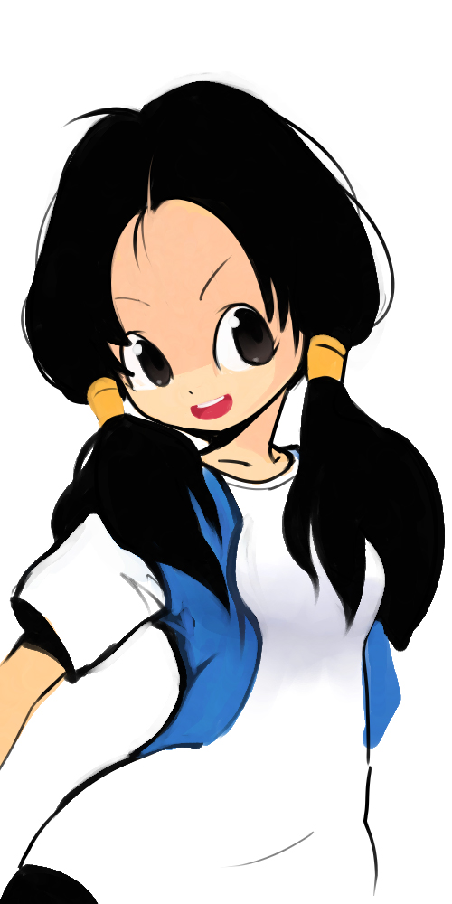 :d, black_eyes, black_hair, dragon_ball, dragon_ball_z, dragonball, dragonball_z, hair_tubes