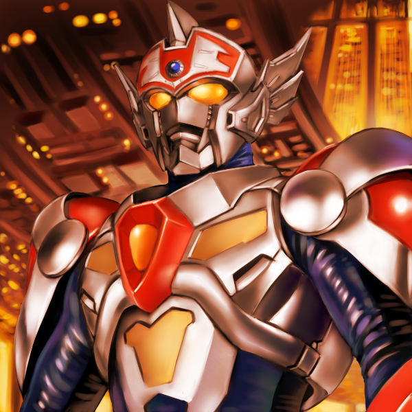 denkou_choujin_gridman:_boys_invent_great_hero, gridman_sigma, mecha, no_humans, official_art, tokusatsu, yusao