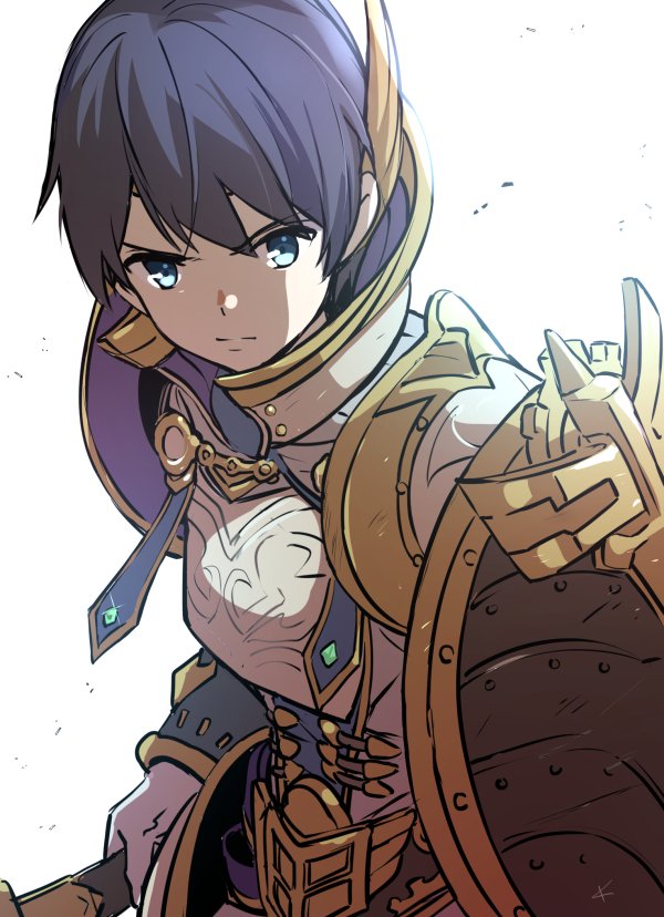 1boy, armor, feather_hair, hugo_el_superbia, male_focus, military, military_uniform, niameresp