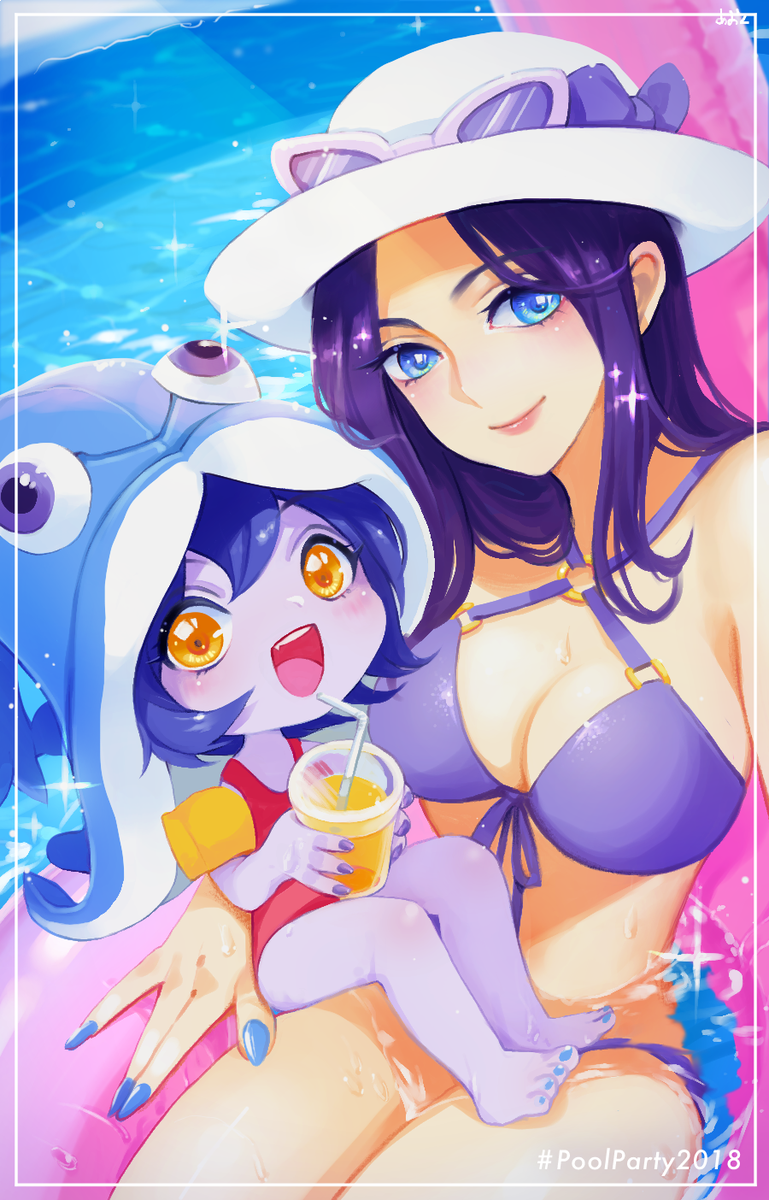 2girls, aoko_(torisoboro), breasts, caitlyn_(league_of_legends), cleavage, highres, league_of_legends, looking_at_viewer