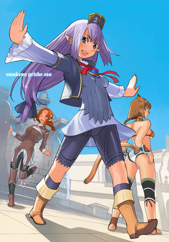 elvaan, final_fantasy, final_fantasy_xi, mithra, pointy_ears, prishe, robina, ulmia