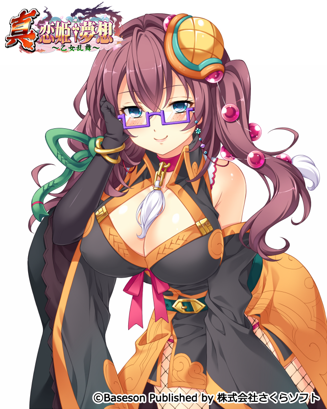 belt, bibyo, blush, breasts, brown_hair, china_dress, chinese_clothes, collar
