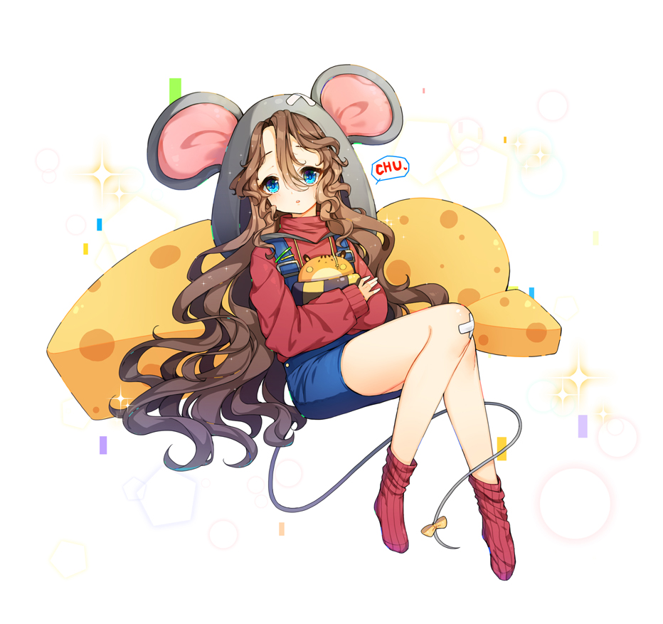1girl, :o, animal_ears, animal_hood, bangs, blush, bow, brown_hair