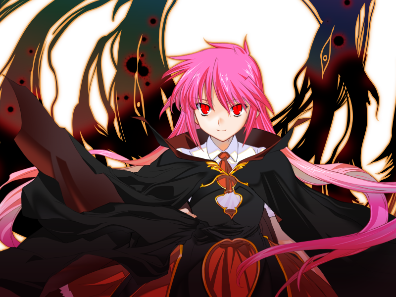 1girl, cloak, collar, kurusu_miki, little_princess_miki, long_hair, looking_at_viewer, necktie