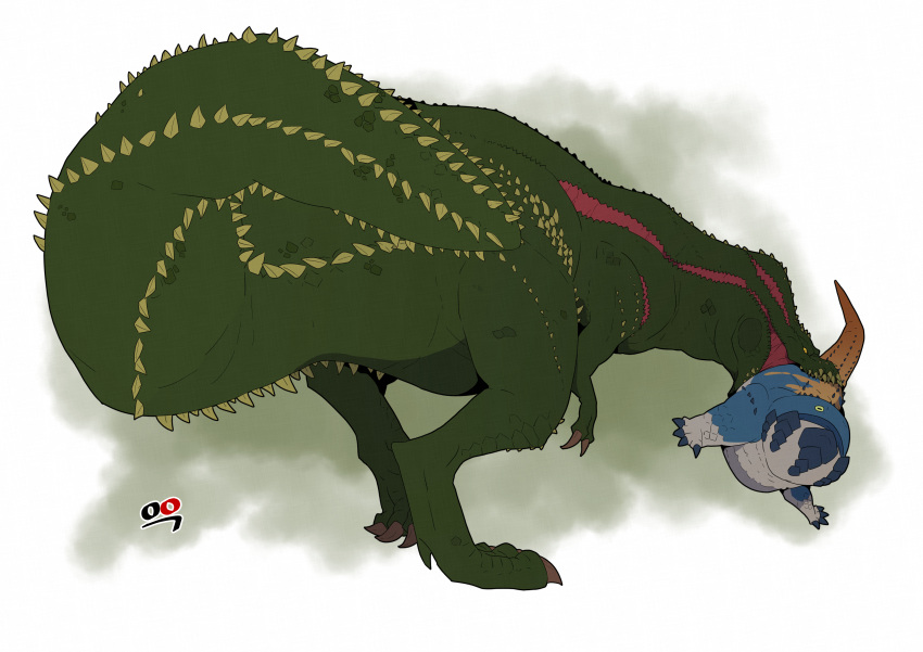 absurdres, claws, commentary, deviljho, dodogama, from_side, highres, large_tail