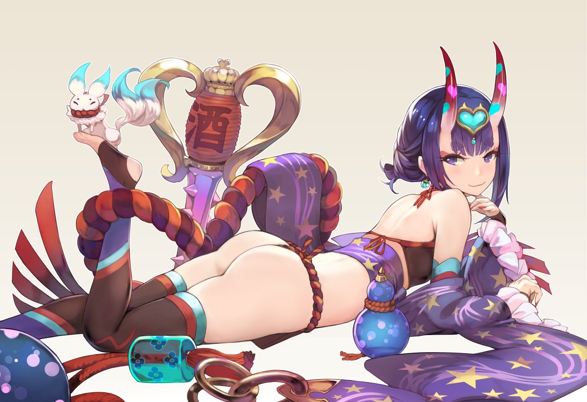 1girl, ankle_ribbon, ass, bangs, bare_shoulders, barefoot_sandals, blush, bob_cut