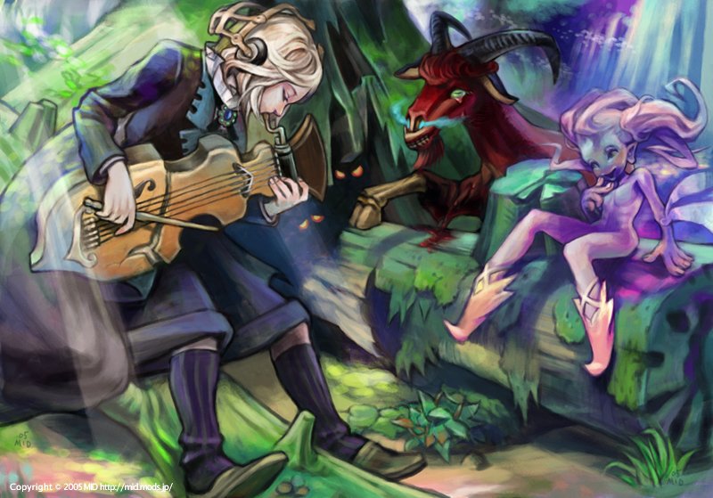 fairy, forest, instrument, instruments, light, mid_(midlibro), midilbro, nature