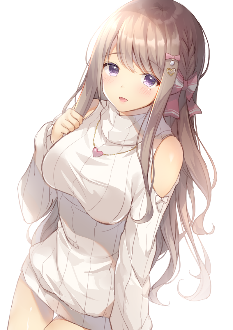 1girl, :d, arm_at_side, bangs, bare_shoulders, blush, bow, braid