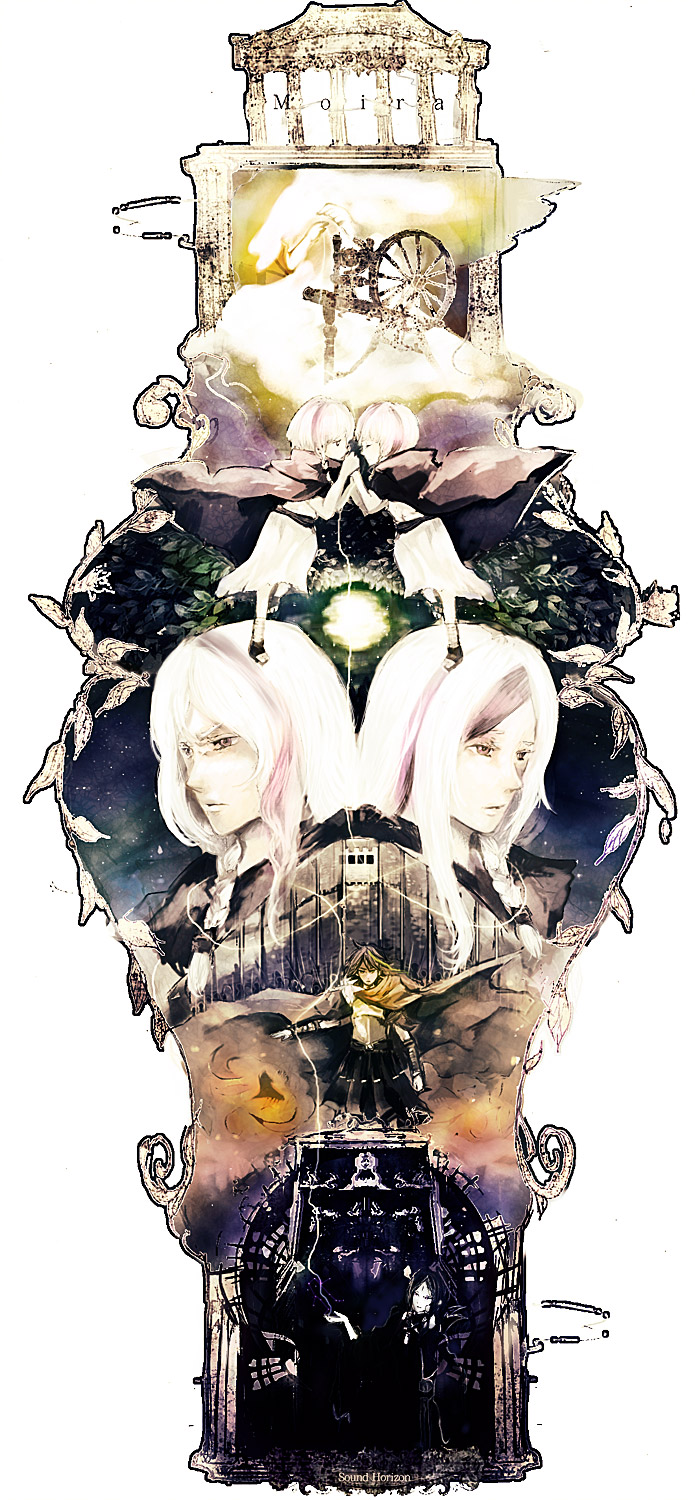 eleuseus, highres, leontius, moira, sin_(hitonatsu), sin_(pixiv98739), sound_horizon, white_hair