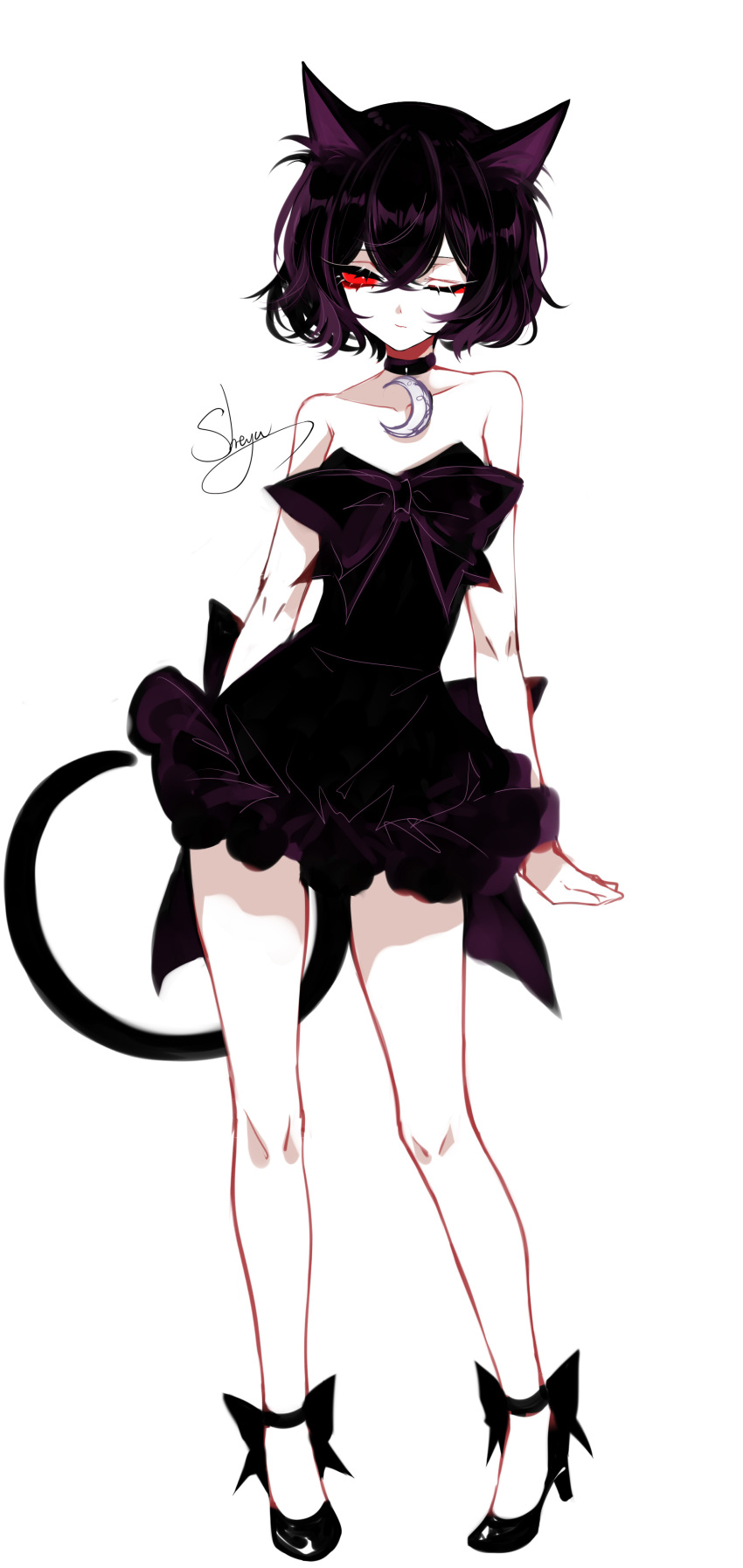 1girl, absurdres, animal_ear_fluff, animal_ears, artist_name, bangs, bare_arms, bare_legs