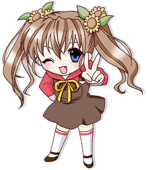 blue_eyes, brown_hair, nogizaka_haruka_no_himitsu, nogizaka_mika, shirokuro_neko, thighhighs, twintails