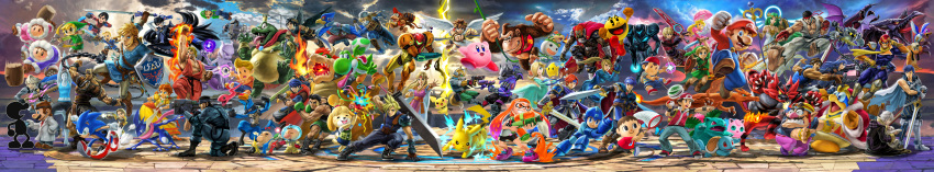 6+boys, 6+girls, :d, :o, absolutely_everyone, absurdres, angel_wings, animal_crossing