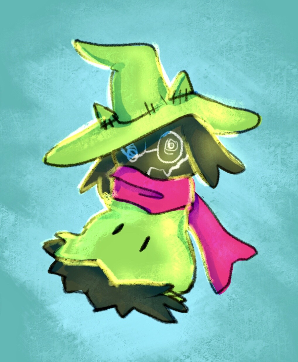 blue_background, commentary, cosplay, creatures_(company), deltarune, english_commentary, game_freak, gen_7_pokemon