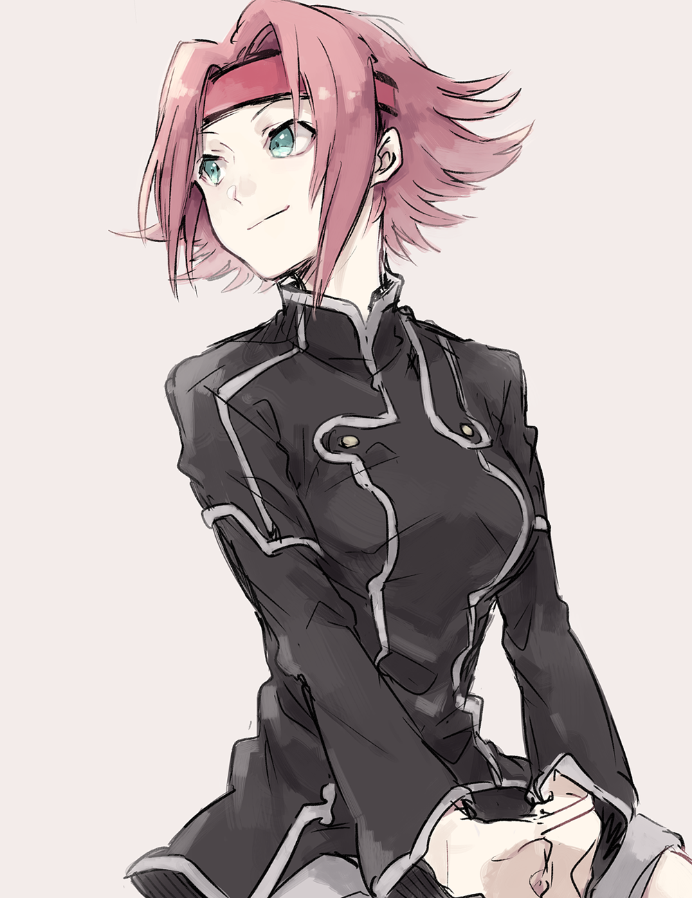 1girl, asuna_(doruru-mon), blue_eyes, breasts, code_geass, flipped_hair, headband, highres