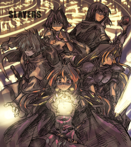 3boys, amelia_wil_tesla_seyruun, asato, bad_id, gourry_gabriev, lina_inverse, multiple_boys, multiple_girls
