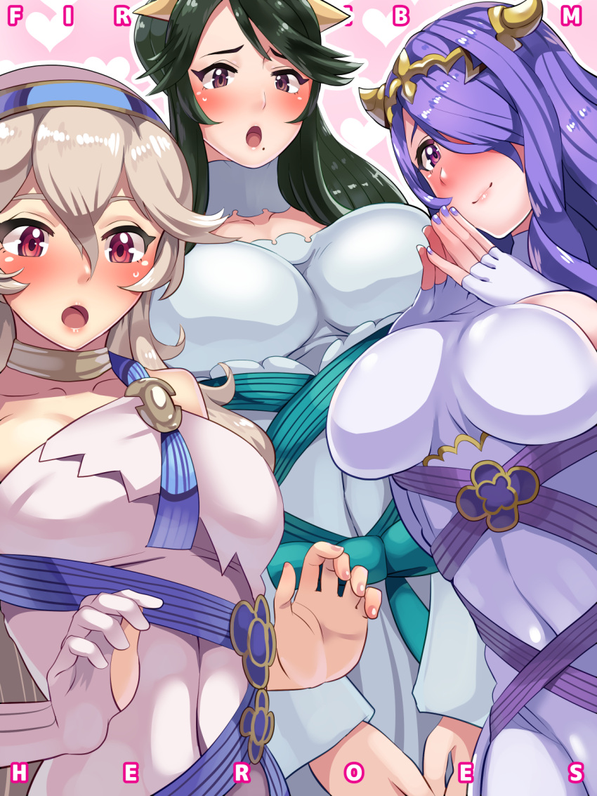 blush, boris_(noborhys), breasts, camilla_(fire_emblem_if), cape, cleavage, dancer, dress
