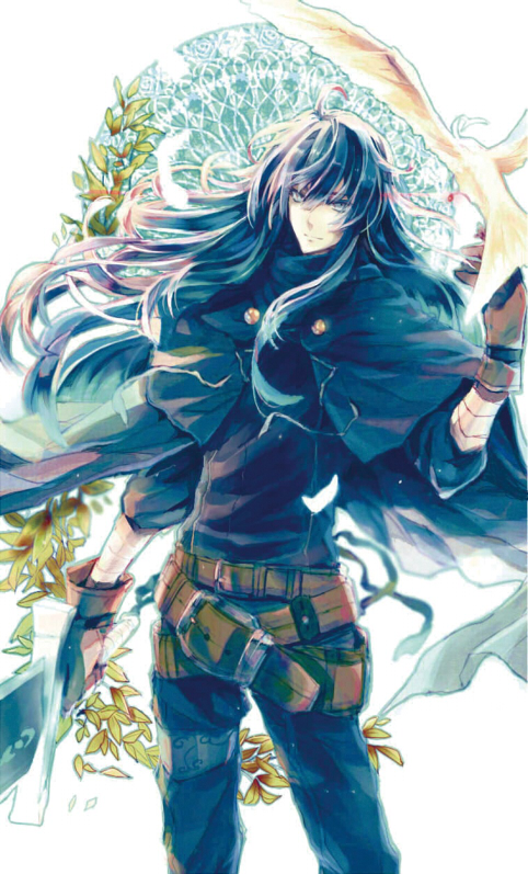 1boy, belt, belt_pouch, bird, black_cape, black_hair, black_pants, boris_jinneman
