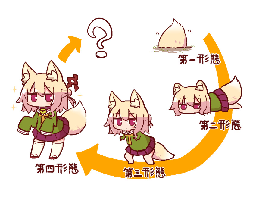 1girl, ?, animal_ear_fluff, animal_ears, animal_girl, bangs, bell, bell_collar