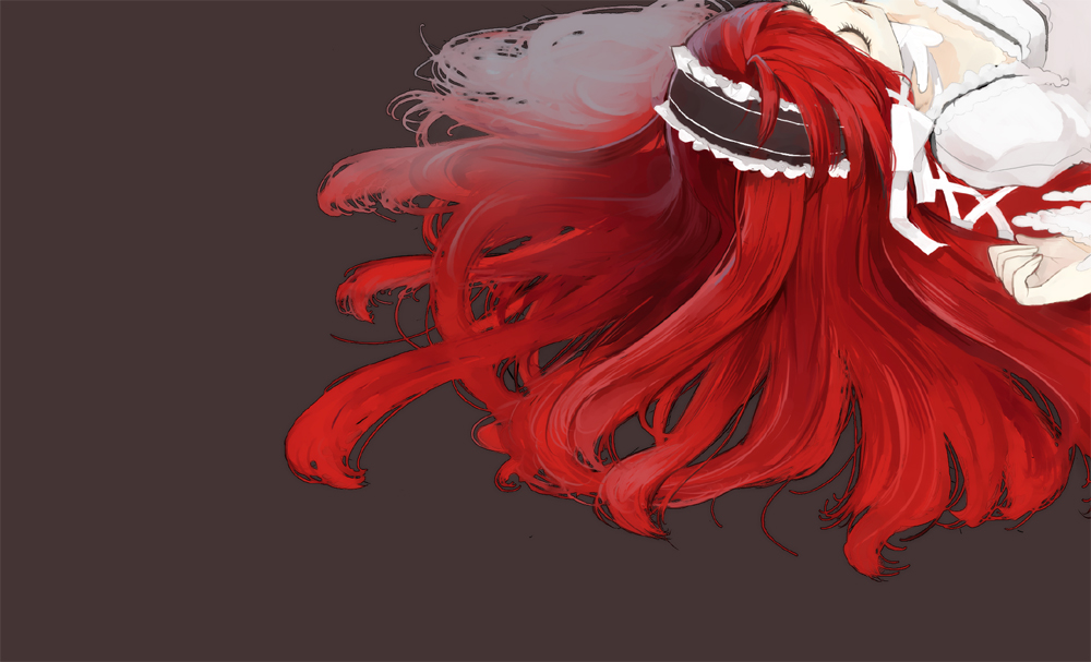 darao, dro, gothic_lolita, lolita_fashion, long_hair, persona, persona_3, red_hair