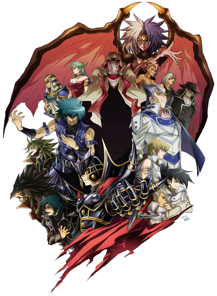 everyone, fujiwara_yuusuke, highres, johan_andersen, manjoume_jun, marufuji_ryo, marufuji_ryou, misawa_daichi