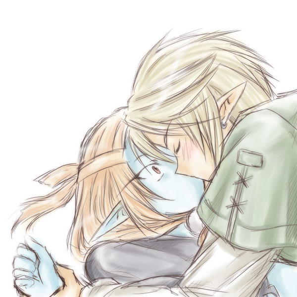 colored_skin, jewelry, kiss, link, microspace, midna, nintendo, pointy_ears