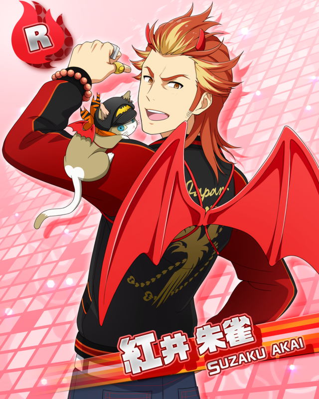 character_name, dress, idolmaster, idolmaster_side-m, red_eyes, redhead, smile, sort_hair