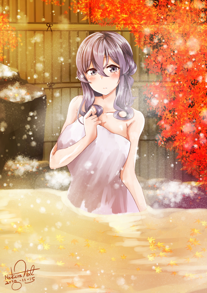 1girl, blue_eyes, blue_hair, blush, breasts, closed_mouth, eyebrows_visible_through_hair, gotland_(kantai_collection)
