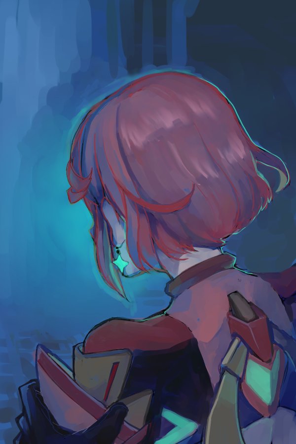 1girl, bangs, earrings, hair_ornament, headpiece, pyra_(xenoblade), jewelry, lobsterbaby99