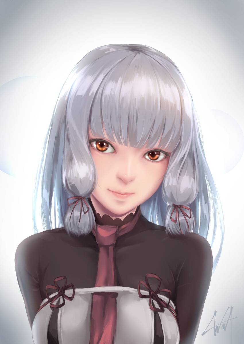 1girl, absurdres, bangs, blunt_bangs, blush, brown_eyes, brown_shirt, closed_mouth