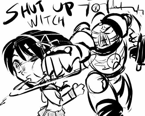 >:(, :<, angry_marines, armor, bolt_pistol, bolter, crossover, raeg