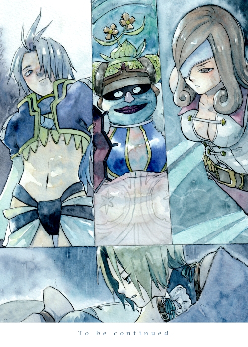 beatrix, belt, brahne_raza_alexandros_xvi, breasts, brown_eyes, brown_hair, cleavage, commentary_request