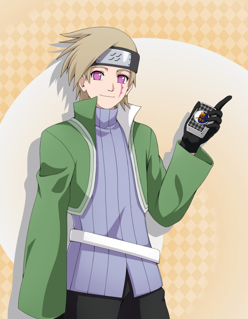 1boy, black_gloves, boruto:_naruto_next_generations, cropped_jacket, forehead_protector, gloves, highres, karatachi_kagura