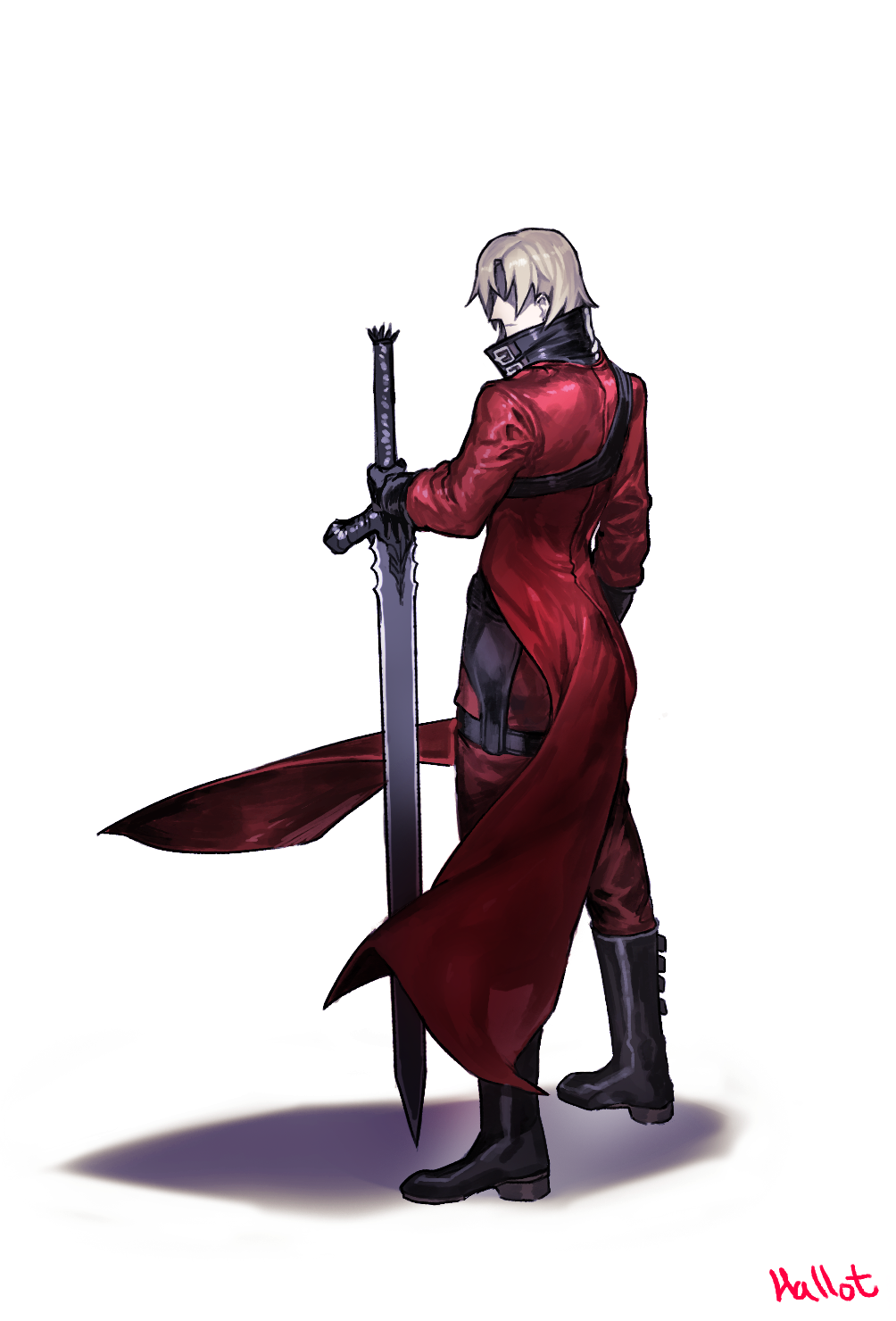boots, coat, dante_(devil_may_cry), devil_may_cry, devil_may_cry_(series), devil_may_cry_2, gloves, hallot