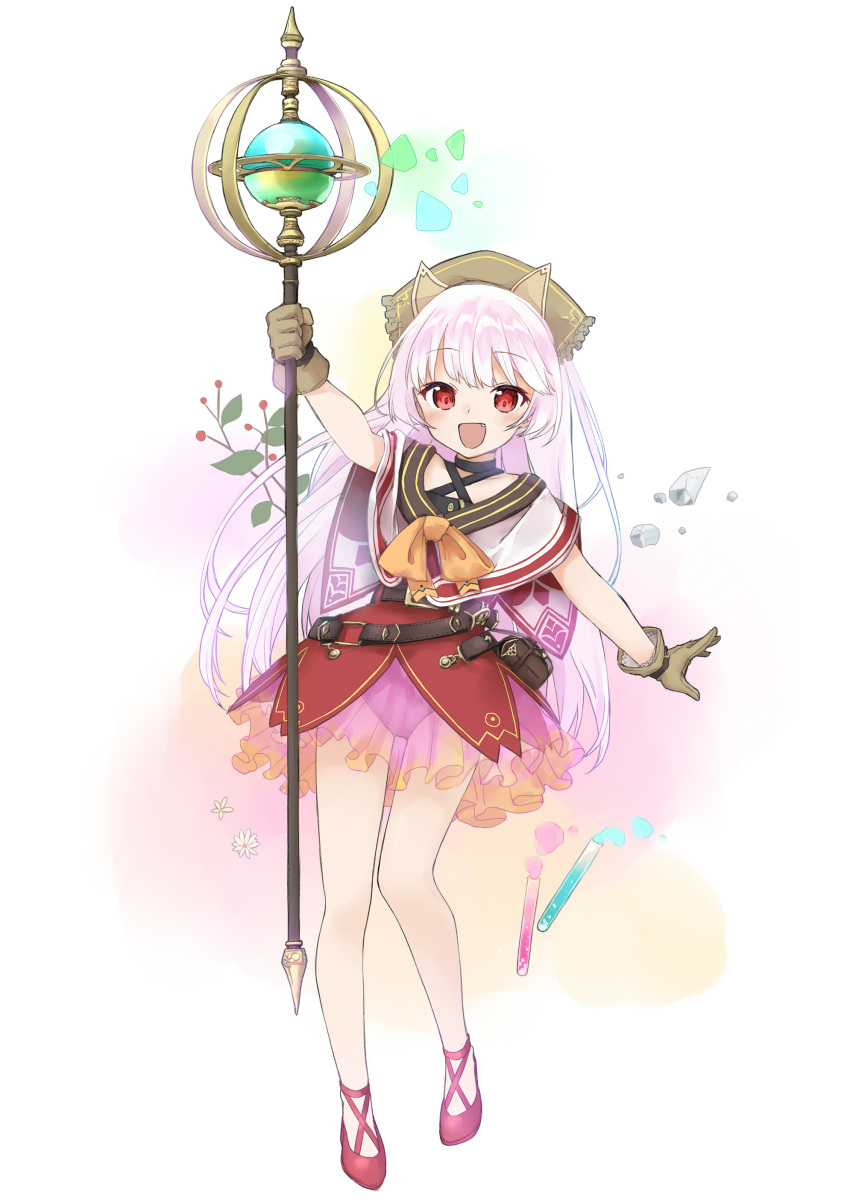 1girl, :d, absurdres, animal_ears, arm_up, bangs, berries, black_choker