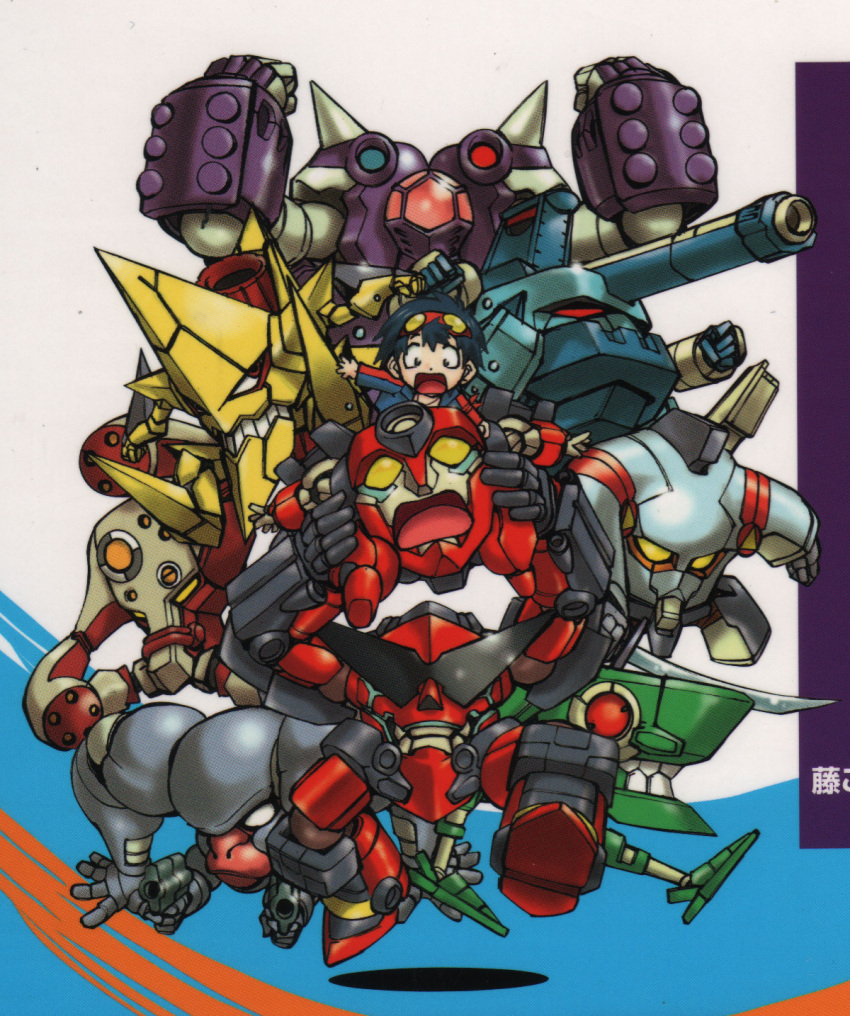 chibi, dayakkaiser, gurren, highres, kidd_knuckle, king_kittan, lagann, mecha