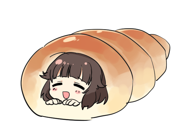 1girl, :d, =_=, ahoge, bang_dream!, bangs, bd_ayknn, blush