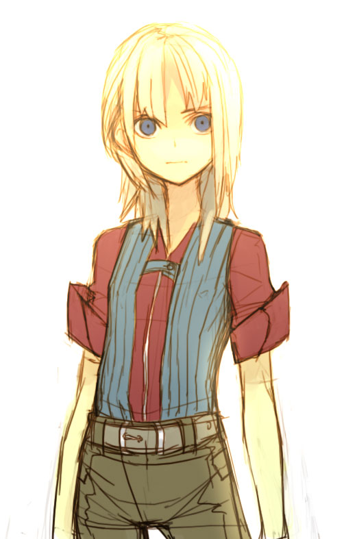 blue_eyes, hama2224, hama_(pixiv), original, short_sleeve, sketch