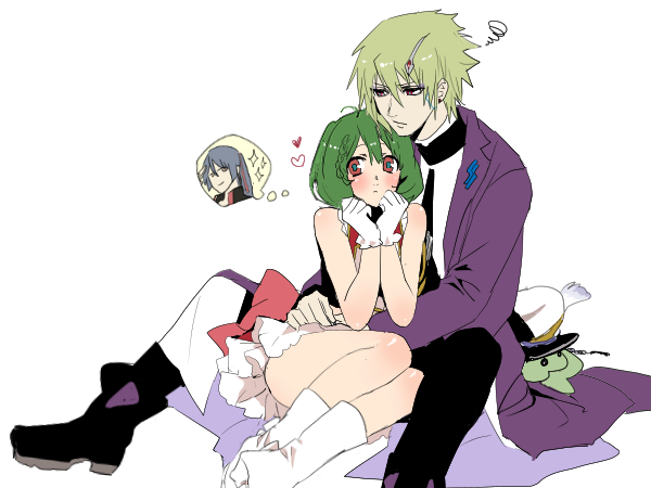 1girl, ai-kun, between_legs, blush, braid, brera_sterne, brother_and_sister, cero_(cerocero)