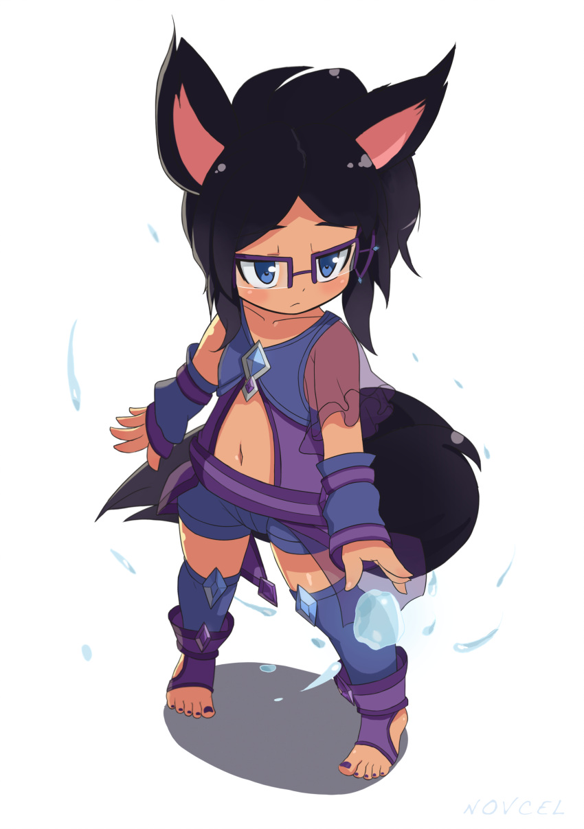 1girl, absurdres, animal_ear_request, animal_ears, asymmetrical_clothes, asymmetrical_sleeves, blue_eyes, blush
