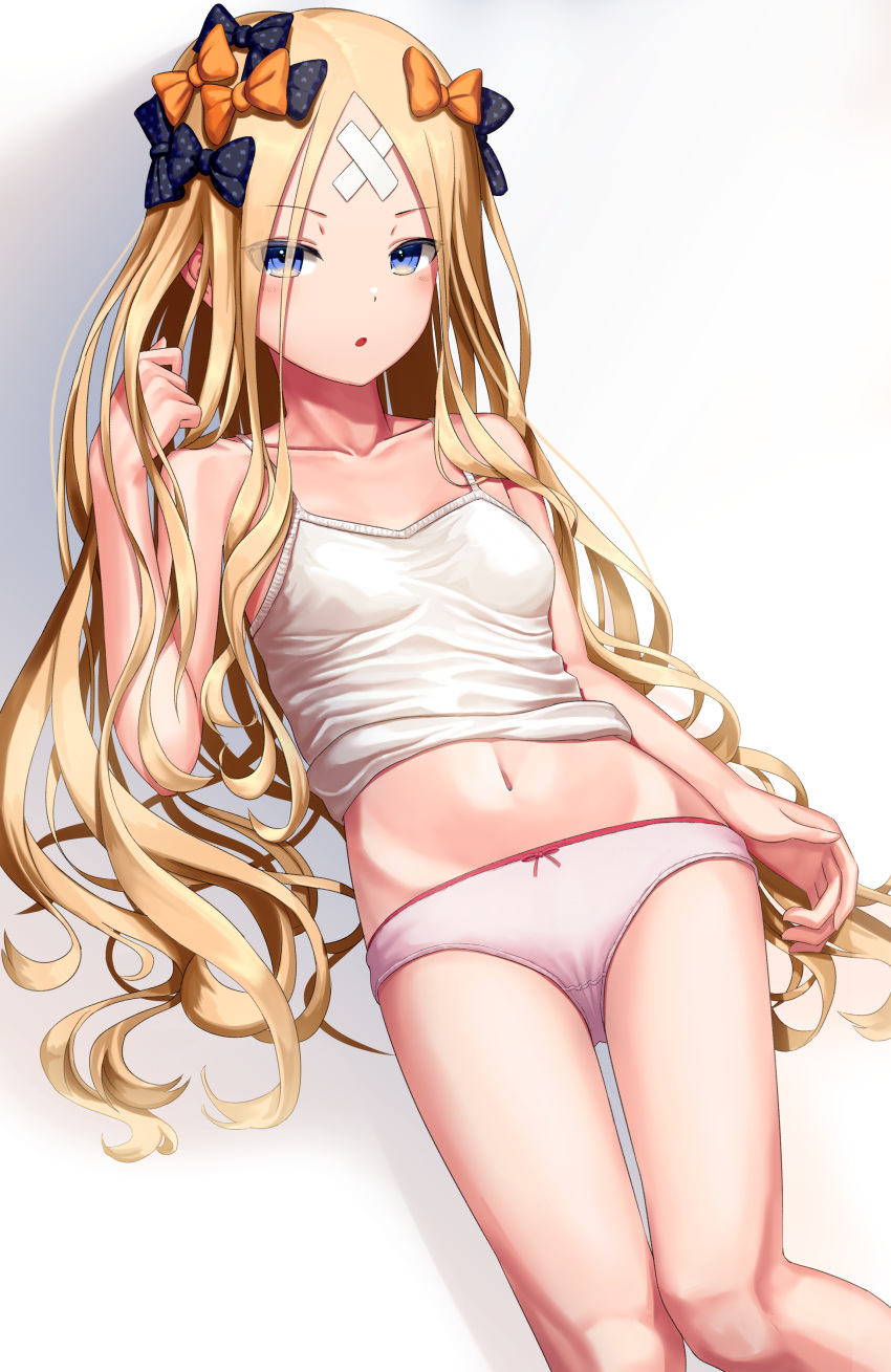 1girl, :o, abigail_williams_(fate/grand_order), absurdres, arm_at_side, bangs, bare_arms, bare_shoulders