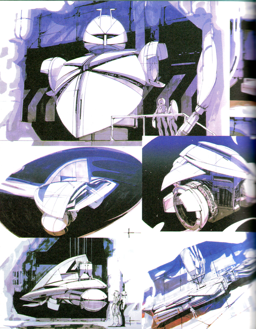 hangar, mecha, official_art, production_art, space_craft, syd_mead, turn_a_gundam, turn_a_gundam_(mobile_suit)