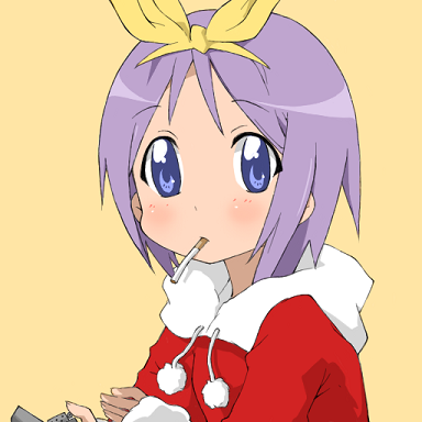 cigarette, hairband, hentai_(1985), hentai_(pixiv4694), hiiragi_tsukasa, lighter, lowres, lucky_star