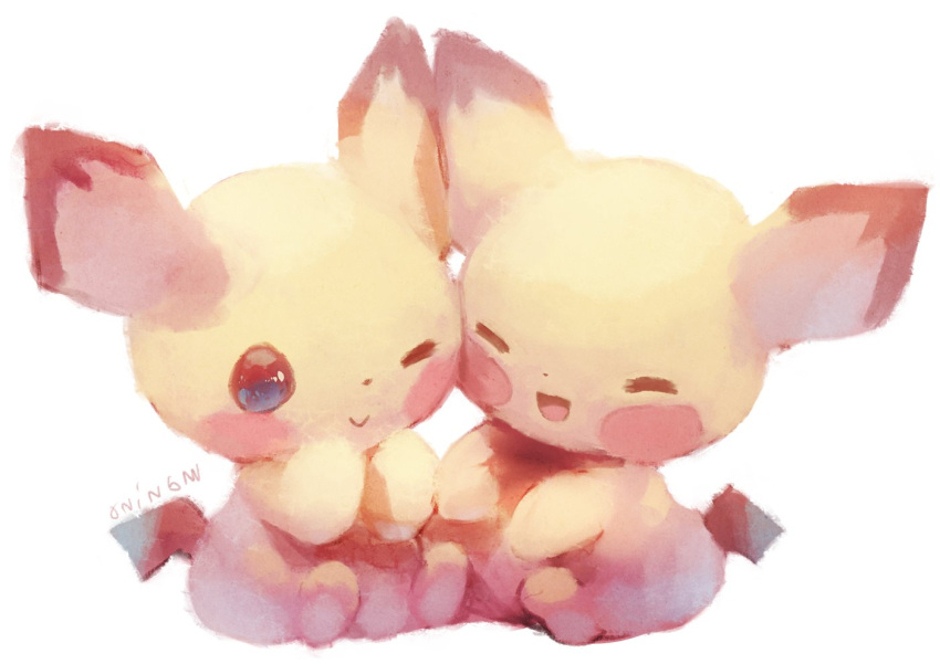 :d, =_=, adorable, baby_pokemon, blue_eyes, commentary_request, creatures_(company), game_freak