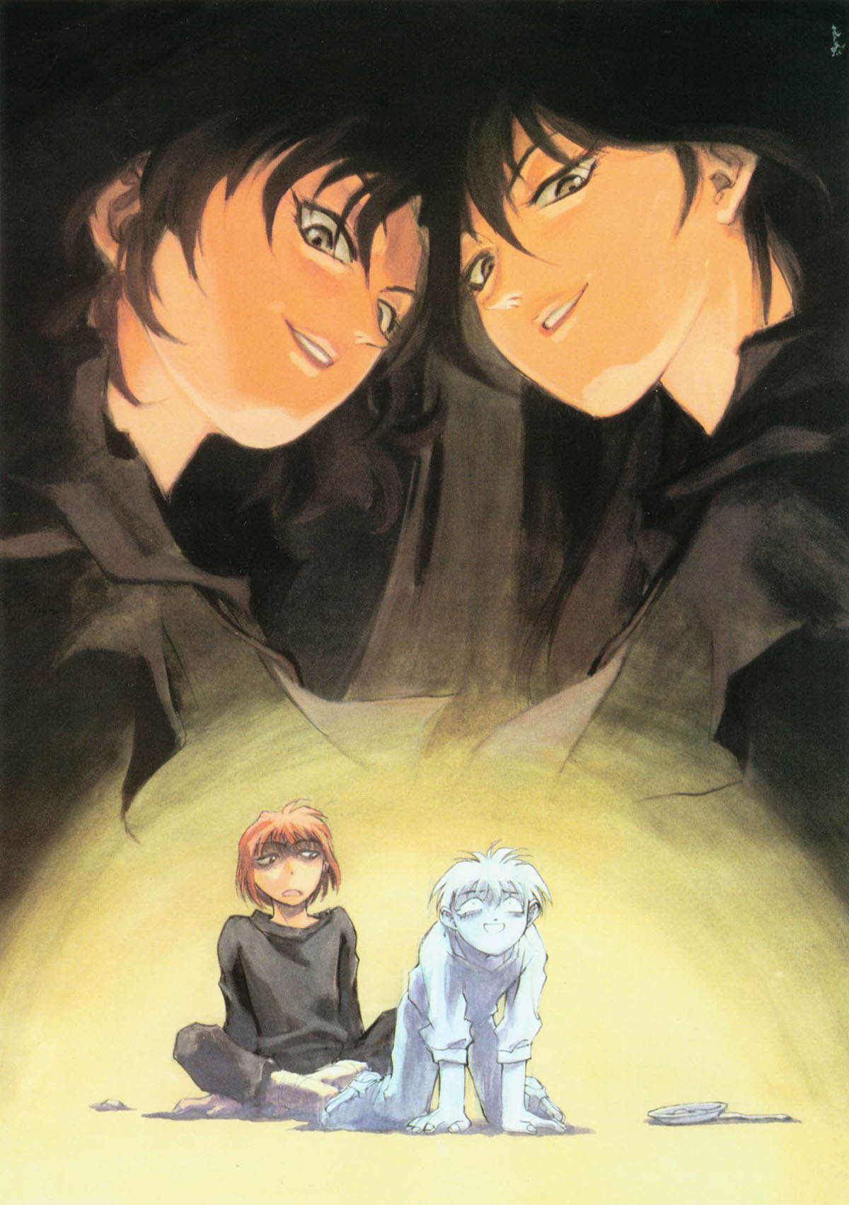 azalie_cait_sith, black_hair, hartia, highres, leticia_maccready, majutsushi_orphen, orphen, red_hair