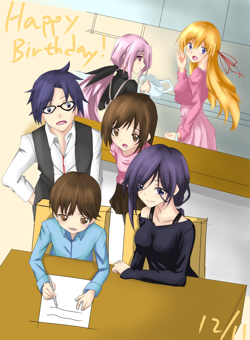 absurdres, blonde_hair, chaos;child, hair_over_one_eye, highres, kunosato_mio, kurusu_nono, ludger_well